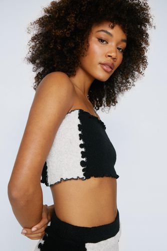 Womens Exposed Seam Knitted Bandeau Top - - S - Nasty Gal - Modalova