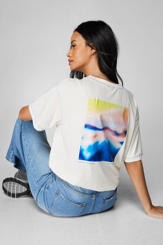 Womens Ombre Art Oversized Graphic T-shirt - - M - Nasty Gal - Modalova