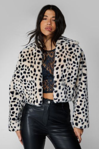 Womens Premium Printed Faux Fur Crop Coat - - 6 - Nasty Gal - Modalova