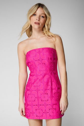 Womens Lace Bandeau Tailored Mini Dress - - 6 - Nasty Gal - Modalova