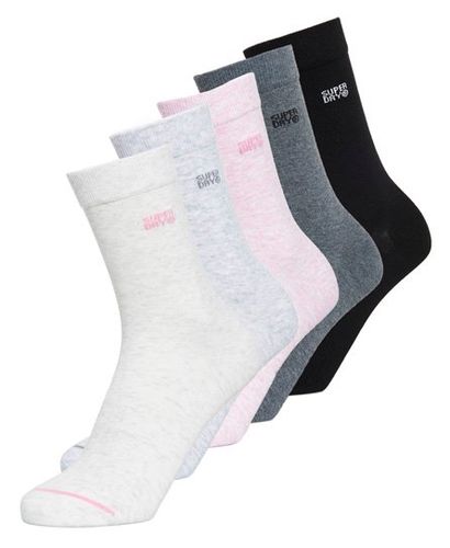 Pack de cinco pares de calcetines Essential de algodón orgánico - Superdry - Modalova
