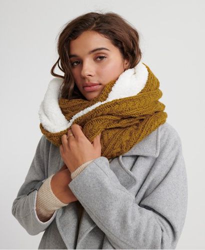 Women's Gracie Cable Snood Tan / Ochre - Size: 1SIZE - Superdry - Modalova