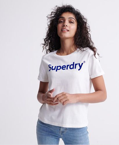 Camiseta flocada de corte cuadrado - Superdry - Modalova