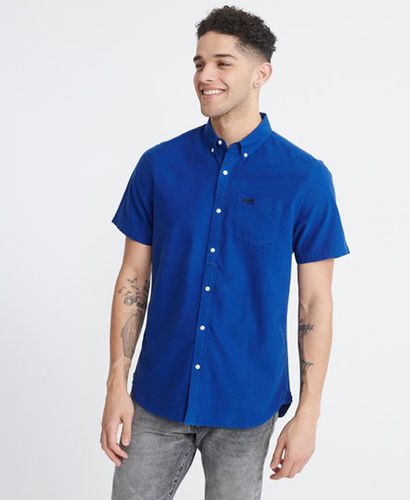 Men's Classic University Oxford Short Sleeved Shirt Blue / Imperial Blue - Size: S - Superdry - Modalova