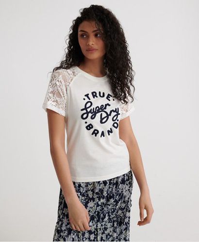 Camiseta con mangas raglán y encaje Summer - Superdry - Modalova