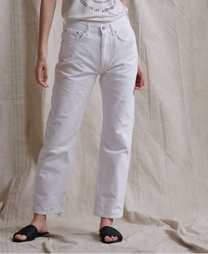 Women's High Rise Straight Jeans White / Optic White - Size: 24/30 - Superdry - Modalova