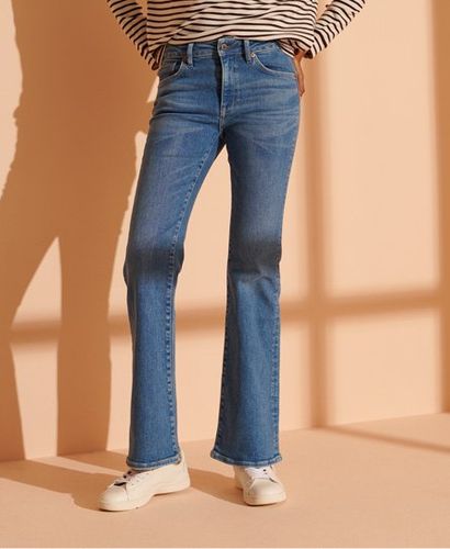 Vaqueros ajustados de talle medio y bajo acampanado - Superdry - Modalova