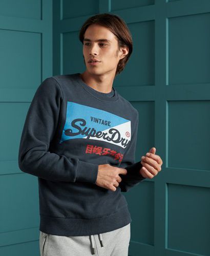 Sudadera cepillada de cuello redondo Primary Vintage Logo - Superdry - Modalova