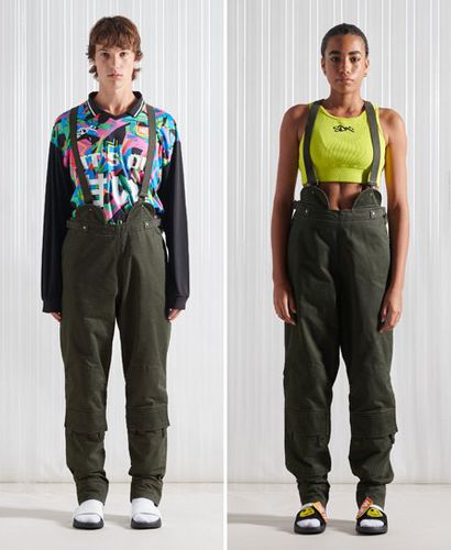 Sdx Limited Edition Sdx Unisex Dungarees Green / Khaki - Size: S/M - Superdry - Modalova