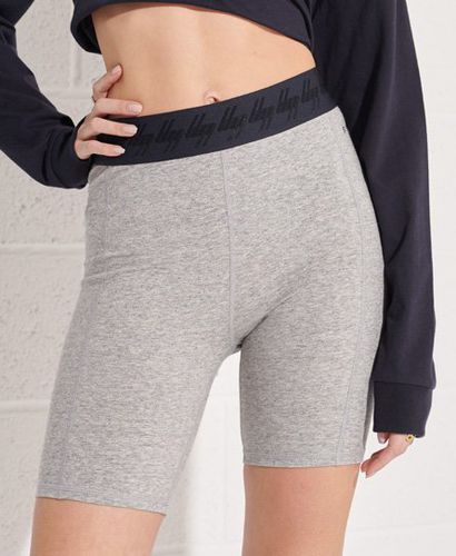 Women's Essential Cycle Shorts Grey / Grey Marl - Size: 8 - Superdry - Modalova