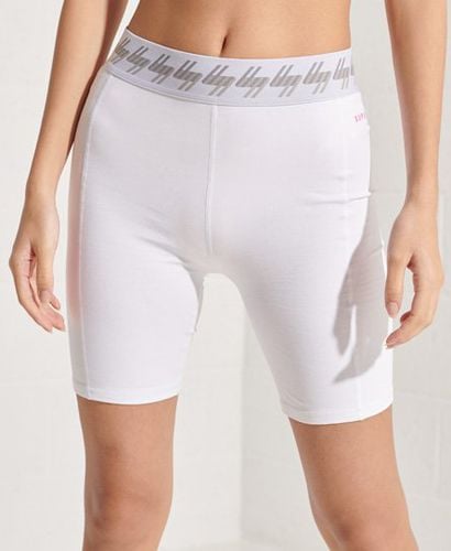 Women's Essential Cycle Shorts White / Optic - Size: 12 - Superdry - Modalova