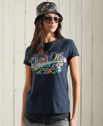 Real Originals T-Shirt mit Blumenmotiv - Superdry - Modalova
