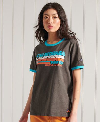 Cali Surf Ringer T-Shirt mit Grafik - Superdry - Modalova