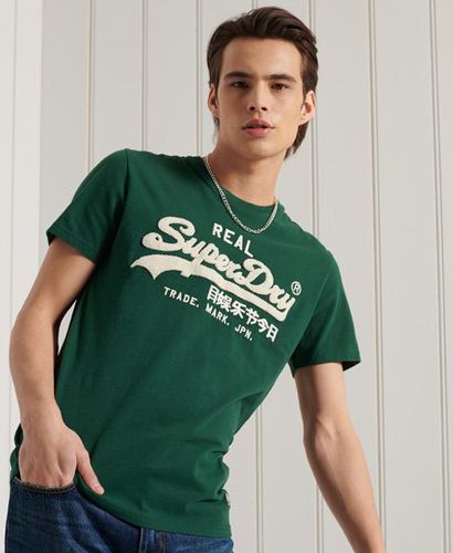 Camiseta de gramaje estándar de chenilla Vintage Logo - Superdry - Modalova