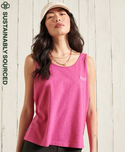 Women's Organic Cotton Classic Vest / Magenta Marl - Size: 8 - Superdry - Modalova