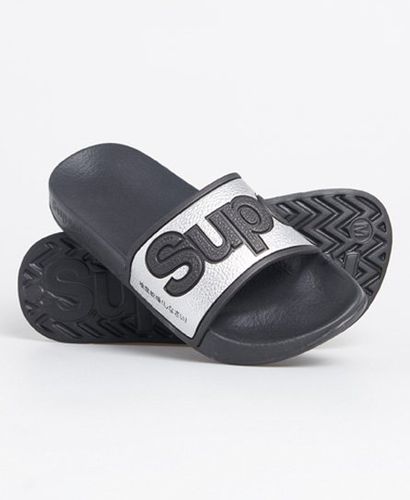 Women's Eva 2.0 Pool Sliders Silver - Size: S - Superdry - Modalova