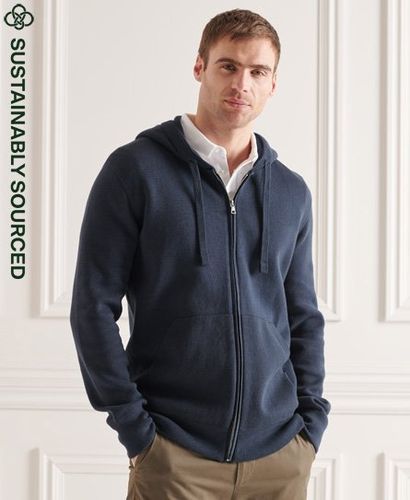 Sudadera de algodón orgánico con capucha y cremallera Essential - Superdry - Modalova