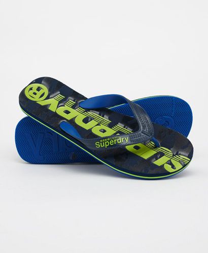 Men's Essential Logo Flip Flops Navy Blue / Rich Navy - Size: S - Superdry - Modalova