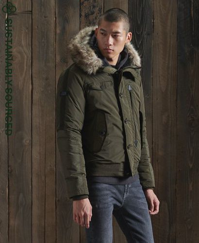 Men's Chinook Rescue Bomber Jacket Khaki / Olive - Size: S - Superdry - Modalova