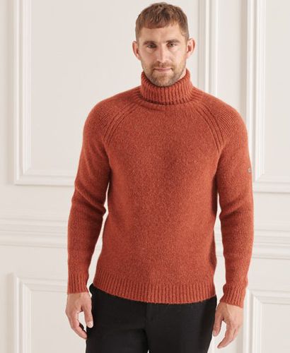 Men's Studios Chunky Roll Neck Jumper Orange / Burnt Brick - Size: Xxl - Superdry - Modalova