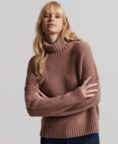 Women's Studios Chunky Roll Neck Jumper Tan / Camel - Size: 8 - Superdry - Modalova