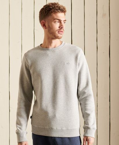 Men's Organic Cotton Vintage Logo Crew Sweatshirt / Athletic Grey Marl - Size: Xxl - Superdry - Modalova