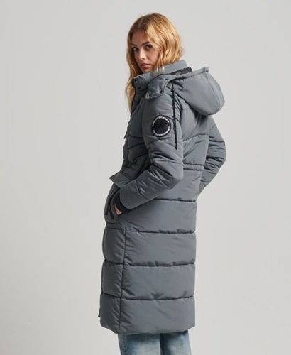Women's Longline Everest Coat Dark Grey / Slate - Size: 8 - Superdry - Modalova