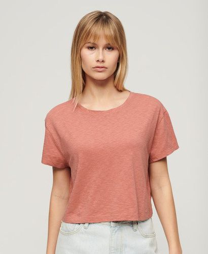 Women's Slouchy Cropped T-Shirt / Desert Sand - Size: 10 - Superdry - Modalova