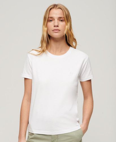 Women's Essential Logo Fitted Tee White / Optic - Size: 12 - Superdry - Modalova