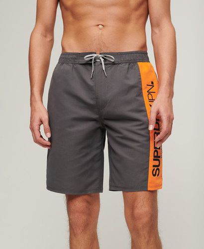 Men's Sportswear Logo 19 Inch Recycled Boardshorts Dark Grey / Charcoal - Size: L - Superdry - Modalova