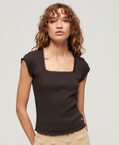 Women's Essential Square Neck T-Shirt / Dark - Size: 10-12 - Superdry - Modalova