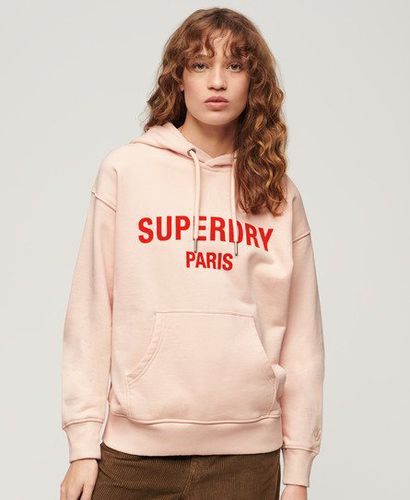 Women's Sport Luxe Loose Hoodie Pink / Mauve Morn Pink - Size: 10 - Superdry - Modalova