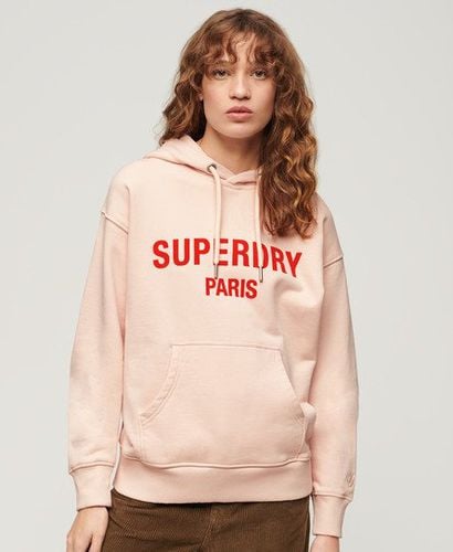 Women's Sport Luxe Loose Hoodie Pink / Mauve Morn Pink - Size: 16 - Superdry - Modalova