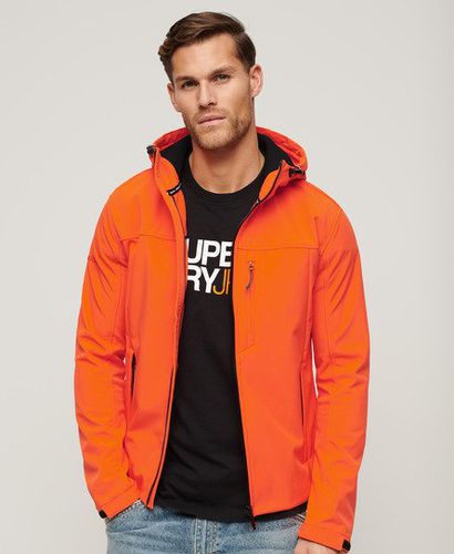 Men's Hooded Soft Shell Trekker Jacket Orange / Flame Orange - Size: XL - Superdry - Modalova