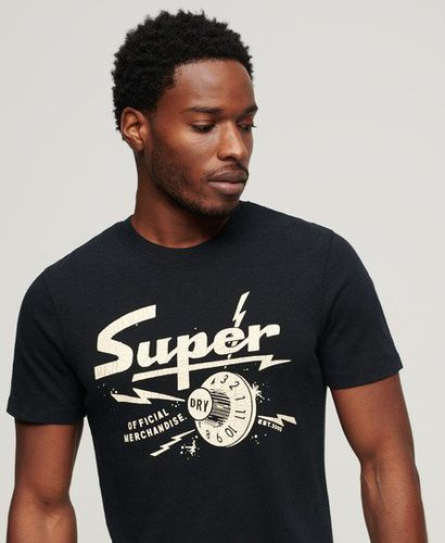 Herren T-Shirt mit Rocker-Grafik im Retro-Look - Größe: L - Superdry - Modalova