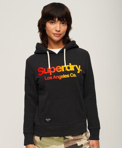 Women's Tonal Rainbow Hoodie Black / Washed Black - Size: 10 - Superdry - Modalova