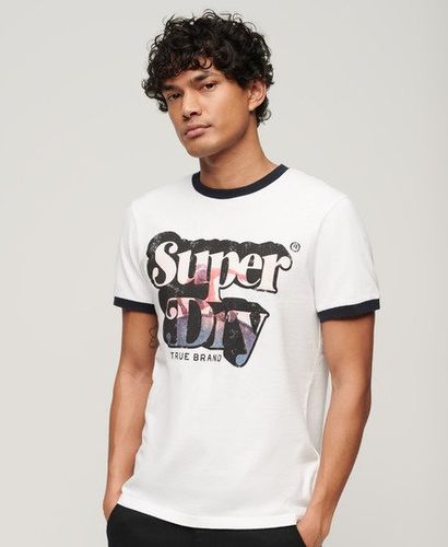 Men's Photographic Logo T Shirt White / Optic - Size: Xxl - Superdry - Modalova