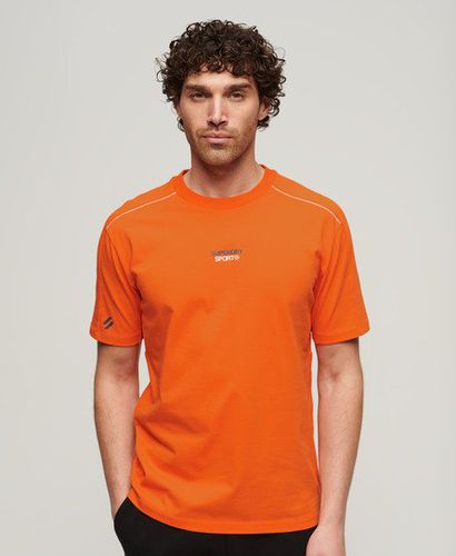 Men's Sport Tech Logo Relaxed T-Shirt Orange / Orange Tiger - Size: L - Superdry - Modalova