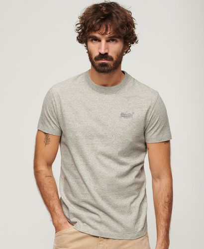 Men's Organic Cotton Essential Logo T-Shirt / Grey Fleck Marl - Size: S - Superdry - Modalova