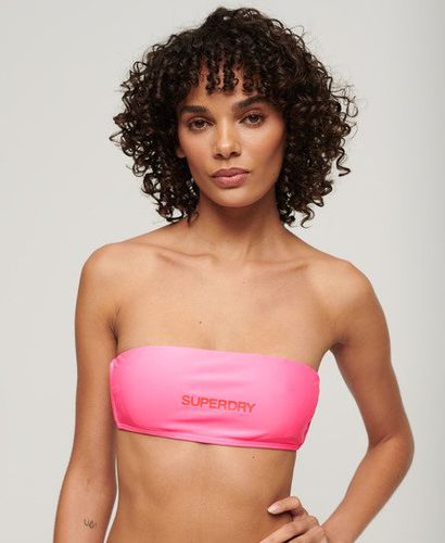 Damen Bandeau-Bikinioberteil mit Logo - Größe: 42 - Superdry - Modalova