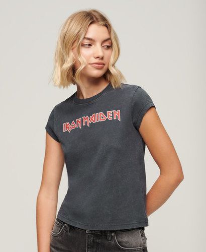 Women's Women's Classic Iron Maiden Cap Sleeve T-Shirt, Dark Grey, Size: 12 - Superdry - Modalova