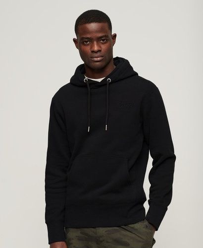 Men's Sportswear Embossed Loose Fit Hoodie Black - Size: S - Superdry - Modalova