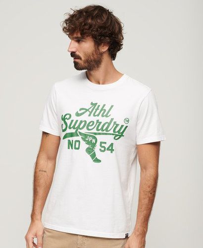 Men's Track & Field Athletic Graphic T-Shirt / Optic - Size: M - Superdry - Modalova