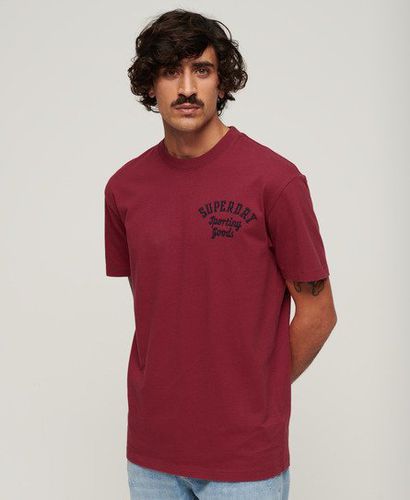 Men's Embroidered Superstate Athletic Logo T-Shirt / Chilli Pepper - Size: L - Superdry - Modalova