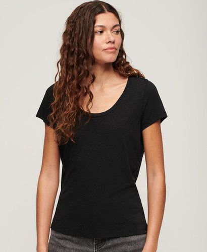 Women's Studios Scoop Neck T-Shirt Black - Size: 8 - Superdry - Modalova