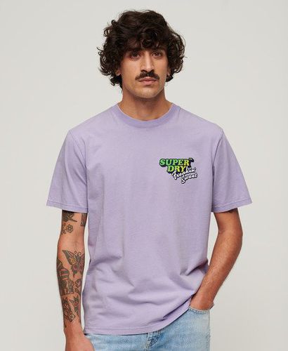 Men's Neon Travel Loose T-Shirt Purple / Light Lavender Purple - Size: L - Superdry - Modalova