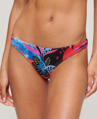 Women's Tropical Cheeky Bikini Briefs / Blue Tropical - Size: 12 - Superdry - Modalova