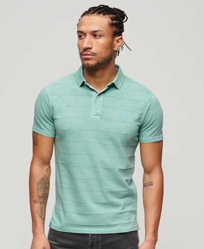 Men's Textured Jersey Polo Green / Fresh Mint Green - Size: Xxl - Superdry - Modalova