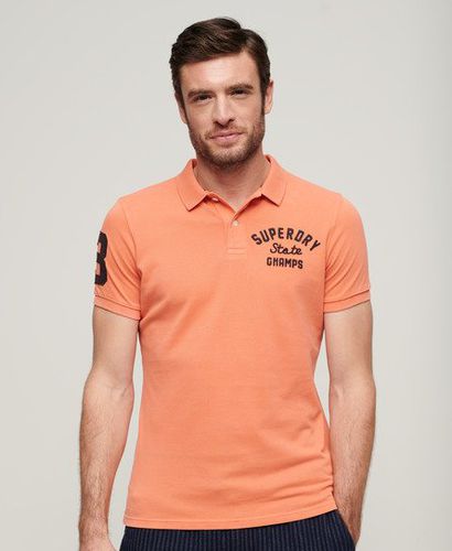 Men's Superstate Polo Shirt / Sunburst Coral - Size: M - Superdry - Modalova