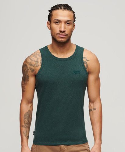 Mens Classic Essential Logo Vest Top, Green, Size: L - Superdry - Modalova